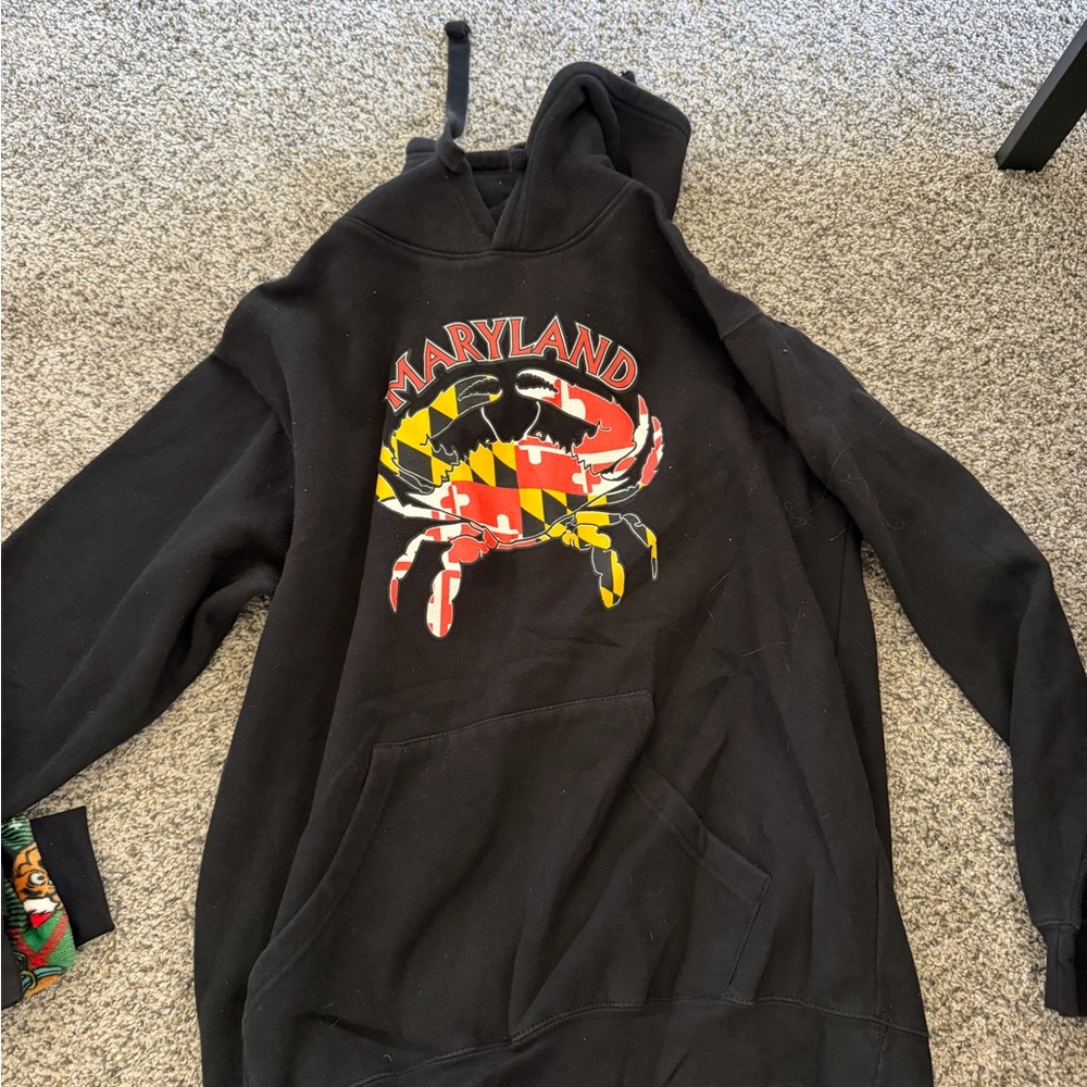 Maryland Black Hoodie Sweater